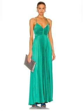 A.L.C ALC pleated gown in green size 2